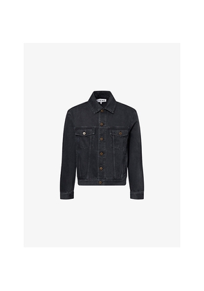 Mens Loewe Anagram-Embroidery Relaxed-Fit Denim Jacket