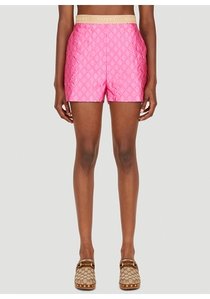 Gucci Gg Embroidered Shorts - Woman Shorts Pink It - 38