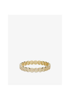 Womens Lisa Gozlan The Pavé The Happy Face 18ct Yellow Gold Plated Brass and Cubic Zirconia Bracelet