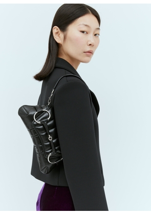 Gucci Gg Horsebit Chain Small Shoulder Bag - Woman Shoulder Bags Black One Size