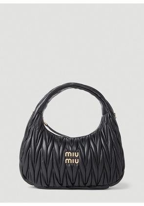 Miu Miu Wander Hobo Bag - Woman Handbags Black One Size