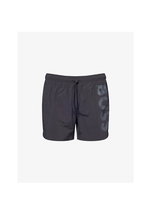 Mens Boss Octopus Logo-Print Swim Shorts