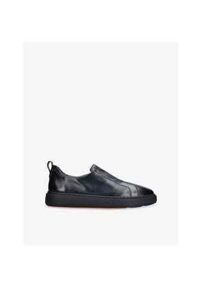 Mens Santoni Clean Icon Victory Leather Low-Top Trainers