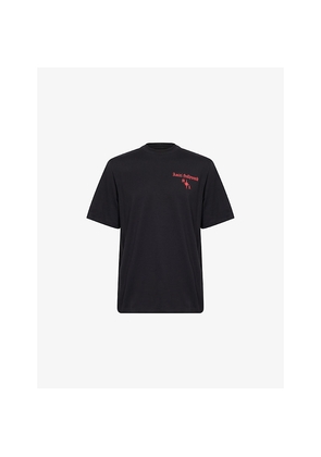 Mens Amiri Hollywood Gothic-Print Text  Cotton T-Shirt