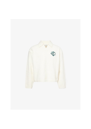 Mens The Couture Club Emblem Appliqué Knitted Polo Top