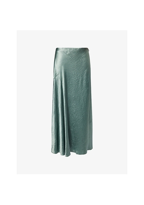 Womens Vince Panelled High-Waist Woven Midi Skirt