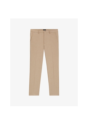 Mens Boss Slim-Fit Straight-Leg Stretch-Woven Trousers