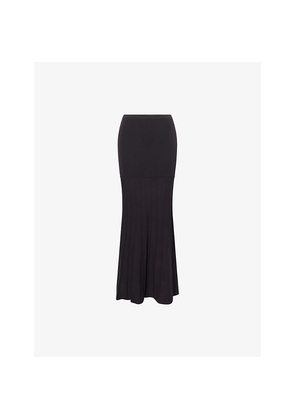 Womens Pretty Lavish Reagan Ribbed Knitted Maxi Skirt