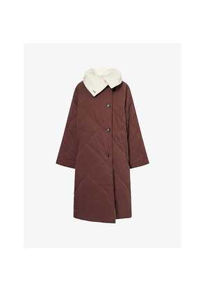 Womens Varley Annalise Reversible Quilted Woven Coat