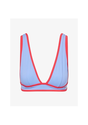 Womens We Are Tala Contrast Plunge Bikini Top