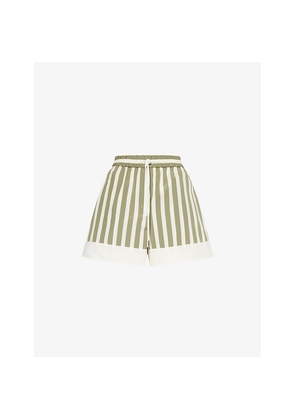 Womens 3.1 Phillip Lim Striped Cotton-Silk Boxer Shorts