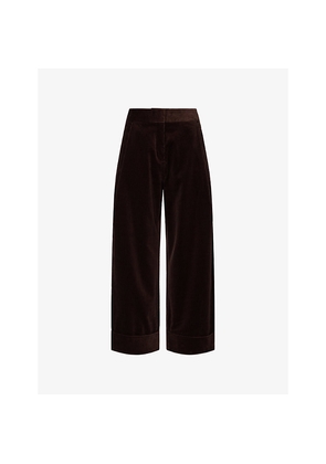 Womens Me And Em Clever Cord Wide-Leg Cotton Trousers