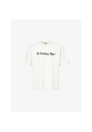 Mens A Bathing Ape Logo-Print Cotton-Jersey T-Shirt