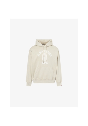 Mens A Bathing Ape College Brand-Print Cotton-Jersey Hoody