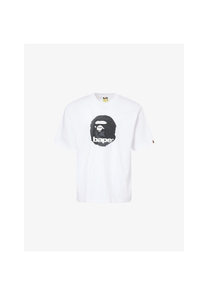Mens A Bathing Ape Ape Head Logo-Print Cotton-Jersey T-Shirt