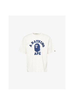 Mens A Bathing Ape Cloud Camo Brand-Embroidered Cotton-Jersey T-Shirt