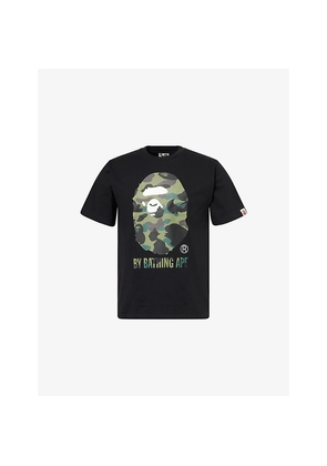 Mens A Bathing Ape Camo Graphic-Print Cotton T-Shirt