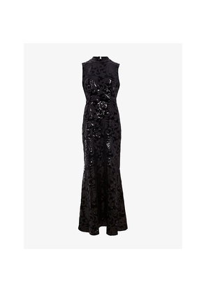 Womens Phase Eight Trudy Sequin Woven Midi Dress