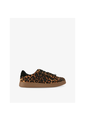 Womens KG Kurt Geiger Eliza Leopard Faux-Leather Trainers
