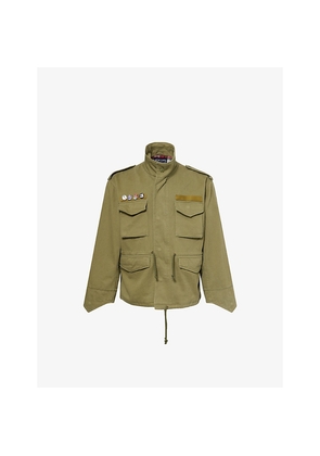 Mens Rassvet Military Badge-Embellished Cotton-Canvas Jacket
