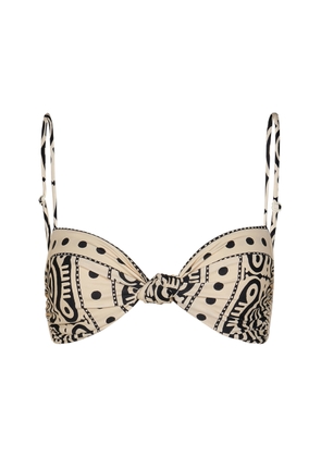 Johanna Ortiz Marina Bandana-Print Bikini Top - Moda Operandi
