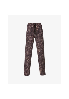 Womens Sweaty Betty Explorer 30In Leopard-Print Wide-Leg Stretch-Woven Trousers