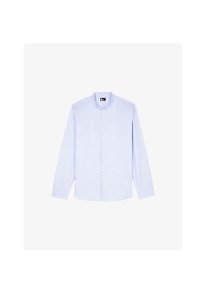 Mens The Kooples Folded Band-Collar Regular-Fit Cotton Shirt