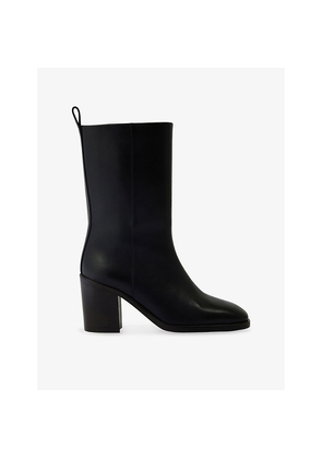 Womens Soeur Cara Leather Block-Heel Ankle Boots