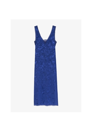 Womens Zadig&Voltaire Renzo Jacquard V-Neck Silk Midi Dress