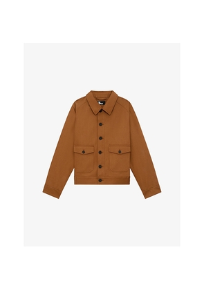 Mens The Kooples Flap-Pocket Regular-Fit Cotton Jacket