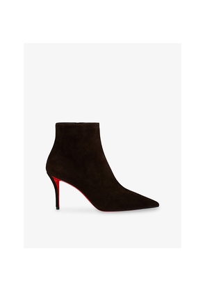 Womens Christian Louboutin Miss Z Booty 80 Suede Boots