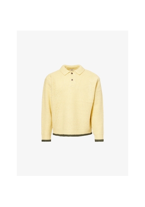 Mens Obey Loreto Knitted Wool-Blend Polo Jumper