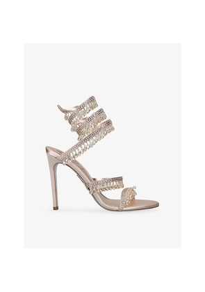 Womens Rene Caovilla Chandelier 105 Satin Heeled Sandals