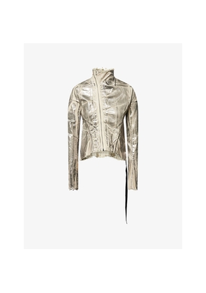 Womens Rick Owens Drkshdw Naska Gary Metallic Cotton-Blend Jacket