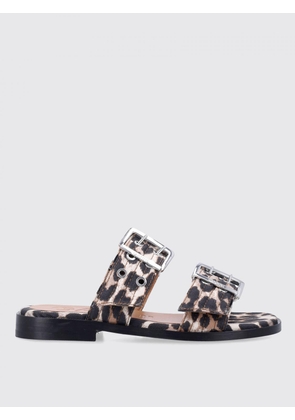 Flat Sandal GANNI Woman color Brown