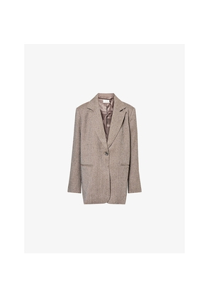 Womens Dissh Frankie Notch-Lapels Stretch-Woven Blazer