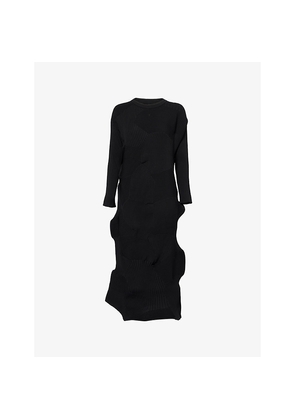 Womens Issey Miyake Kone Kone Long-Sleeves Knitted Maxi Dress