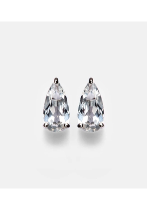 Suzanne Kalan Ayda 14kt white gold stud earrings with topaz