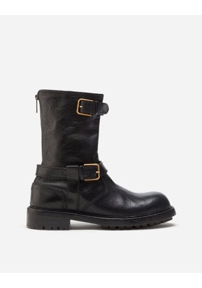 Dolce & Gabbana Horsehide Biker Boots - Man Boots And Ankle Boots Black 40