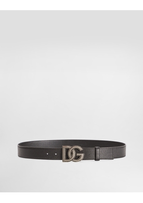 Dolce & Gabbana Alpine Calfskin Belt - Man Belts Black 90