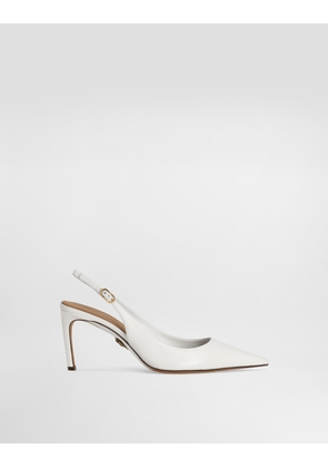 Dolce & Gabbana Polished Goatskin Slingbacks - Woman Pumps And Slingback White 37