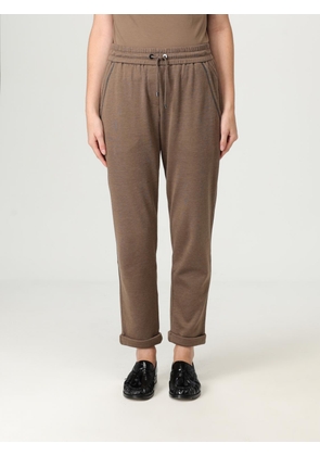 Pants BRUNELLO CUCINELLI Woman color Brown