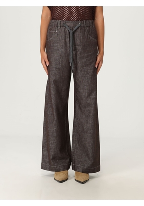 Pants BRUNELLO CUCINELLI Woman color Brown