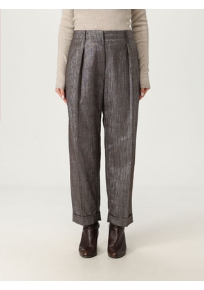 Pants BRUNELLO CUCINELLI Woman color Silver