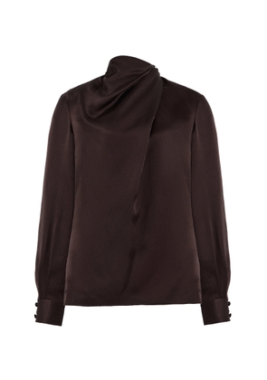 Gabriela Hearst Marcela Draped Silk Top - Moda Operandi