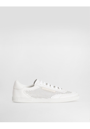 Dolce & Gabbana Perforated Calfskin Saint Tropez Sneakers - Man Sneakers White 40