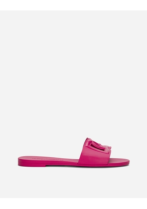 Dolce & Gabbana Beachwear - Woman Slides And Mules Fuchsia Rubber 39