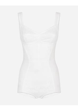 Dolce & Gabbana Corset Bodysuit - Woman Shirts And Tops White Satin 44
