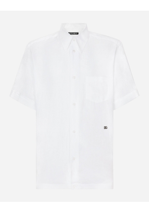 Dolce & Gabbana Camicia - Man Shirts White Linen 45