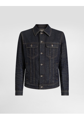 Dolce & Gabbana Cotton Denim Jacket - Man Denim Multi-colored 58